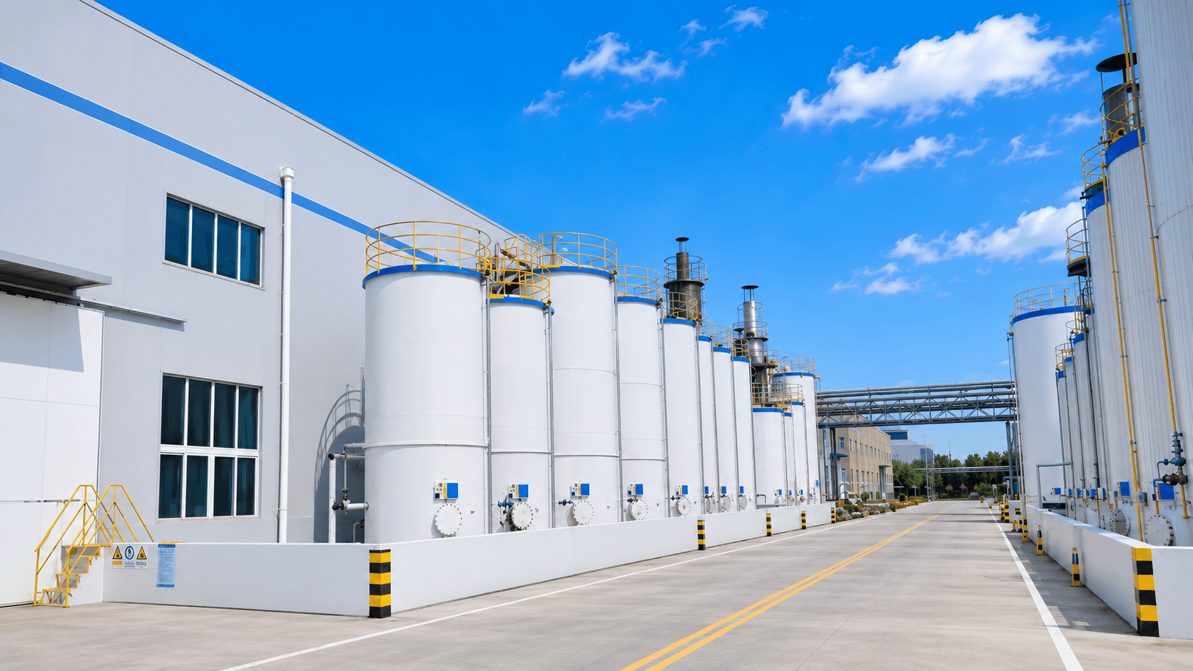 Zhongzhi sodium metasilicate production facility exterior with storage tanks
